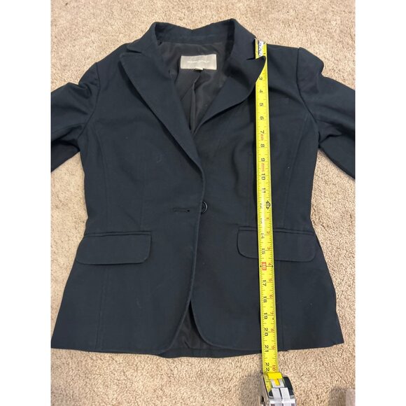 Banana Republic Women's Black One-Button Blazer Cotton Stylish Business & Casual - Picture 11 of 14